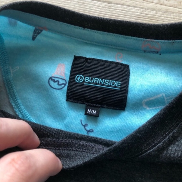 Burnside Baby Blue Ice Cream Short Sleeve Tees Casual Style - Picture 5 of 6